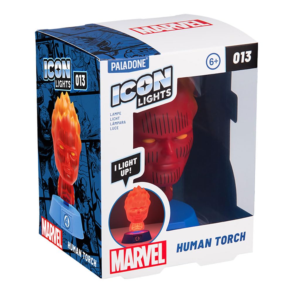Paladone Human Torch Icon Light, 13 cm Size, Red