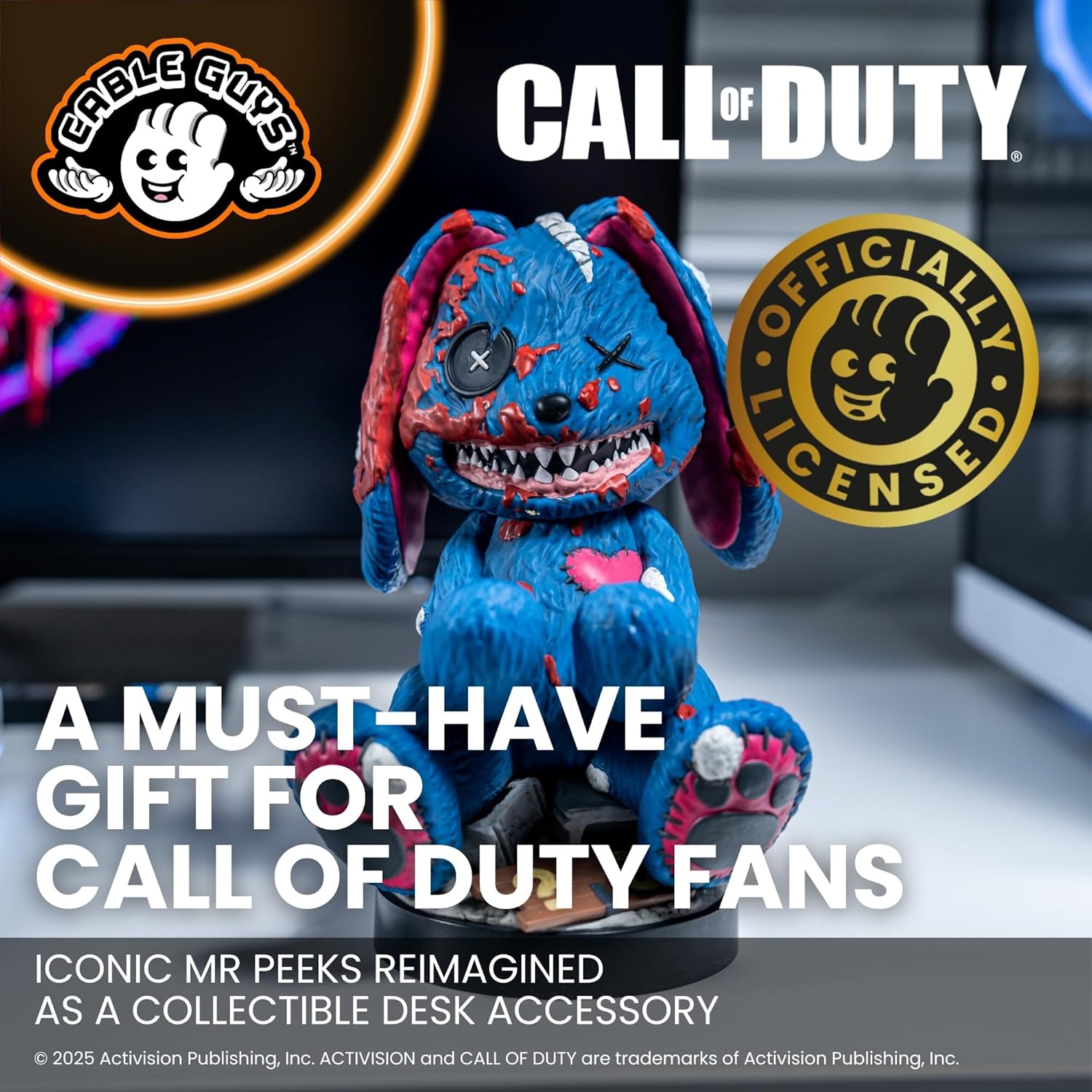 Cableguys Call of Duty Mr Peeks Controller Halter & Handy Ständer - Gaming Zubehör für Schreibtisch-Setup, Ständer Kompatibel mit Xbox-, PlayStation- & den meisten Standard-Controllern