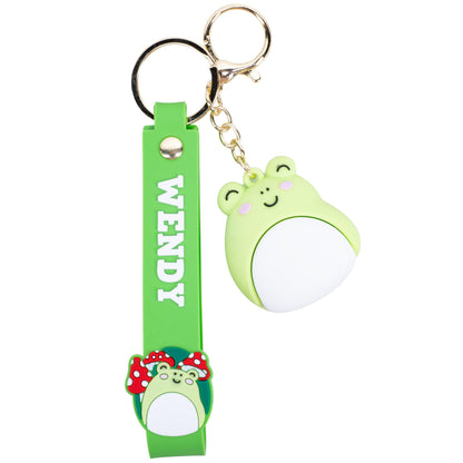 Fizz Creations Squishmallows Wendy Wristlet Keyring 3D Keychain with Charm & PVC Wrist Strap. Officially Licensed Squishmallows Key Ring