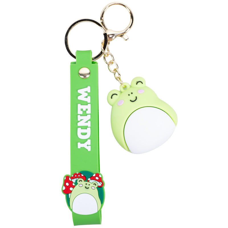 Fizz Creations Squishmallows Wendy Wristlet Keyring 3D Keychain with Charm & PVC Wrist Strap. Officially Licensed Squishmallows Key Ring
