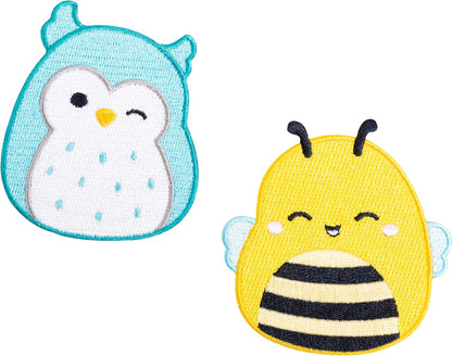 Fizz Creations Squishmallows Iron on Patches Winston The Owl & Sunny The Bee. Squishmallows Patches Perfect for customising Clothing & Bags. Cute Patch. Kawaii Patches