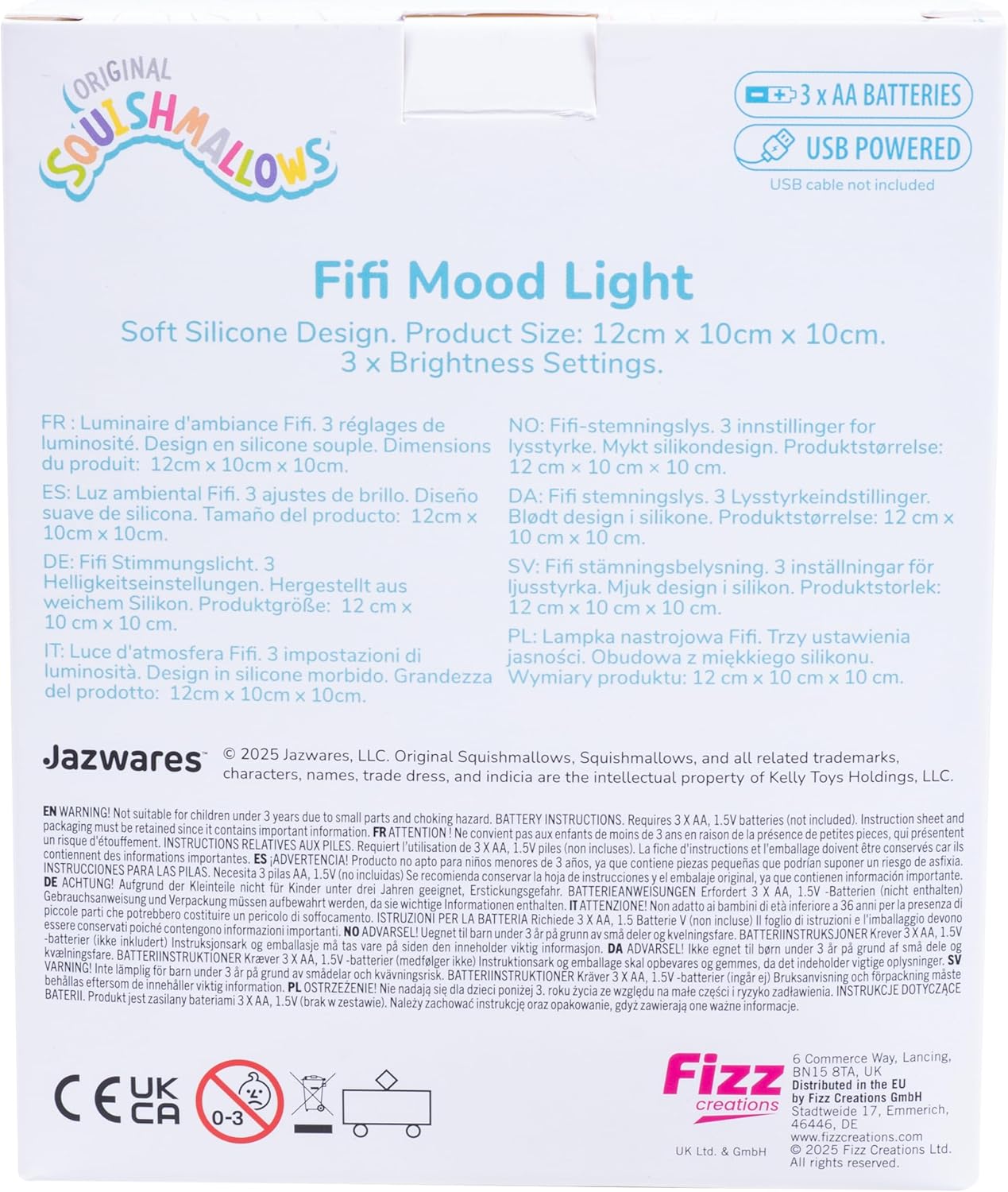 Fizz Squishmallows - Fifi The Fox Mood Light (350059)