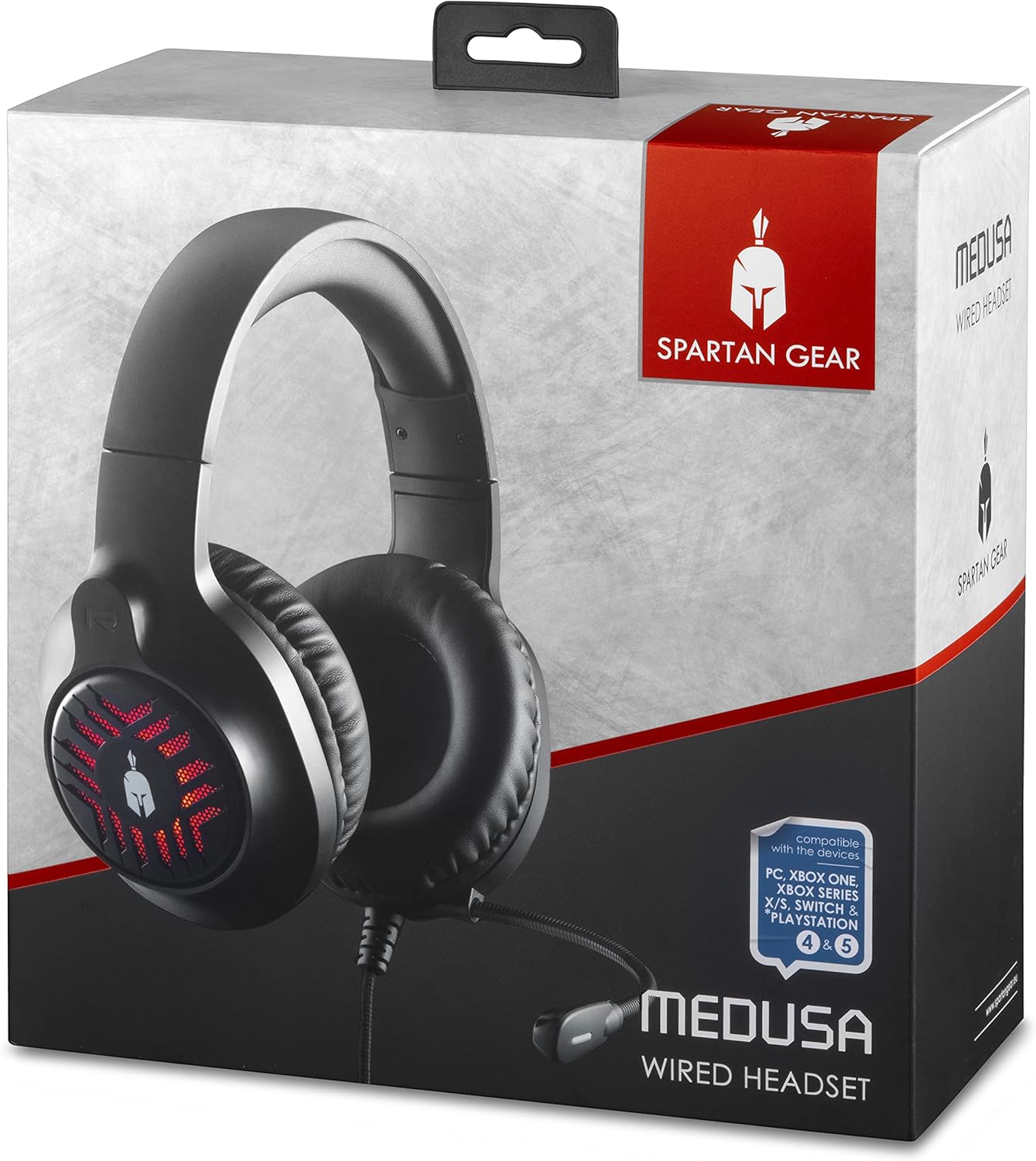 Spartan Gear - Medusa Wired Headset (Compatible With Pc, Playstation 4, Playstation 5, Xboxone, Xbox Series X/S, Switch)