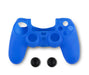 Spartan Gear - Controller Silicon Skin Cover and Thumb Grips (compatible with playstation 4) (colour: Blue