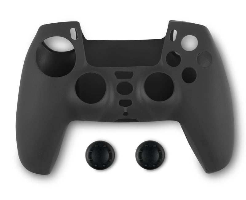Spartan Gear - Controller Silicon Skin Cover and Thumb Grips (compatible with playstation 5) (colour: Black