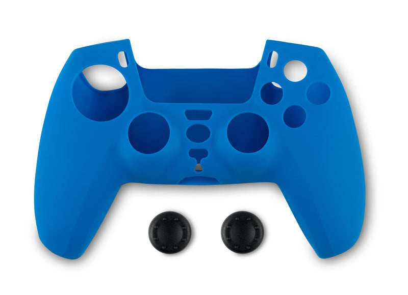 Spartan Gear - Controller Silicon Skin Cover and Thumb Grips (compatible with playstation 5) (colour: Blue