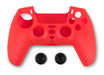 Spartan Gear - Controller Silicon Skin Cover and Thumb Grips (compatible with playstation 5) (colour: Green Red