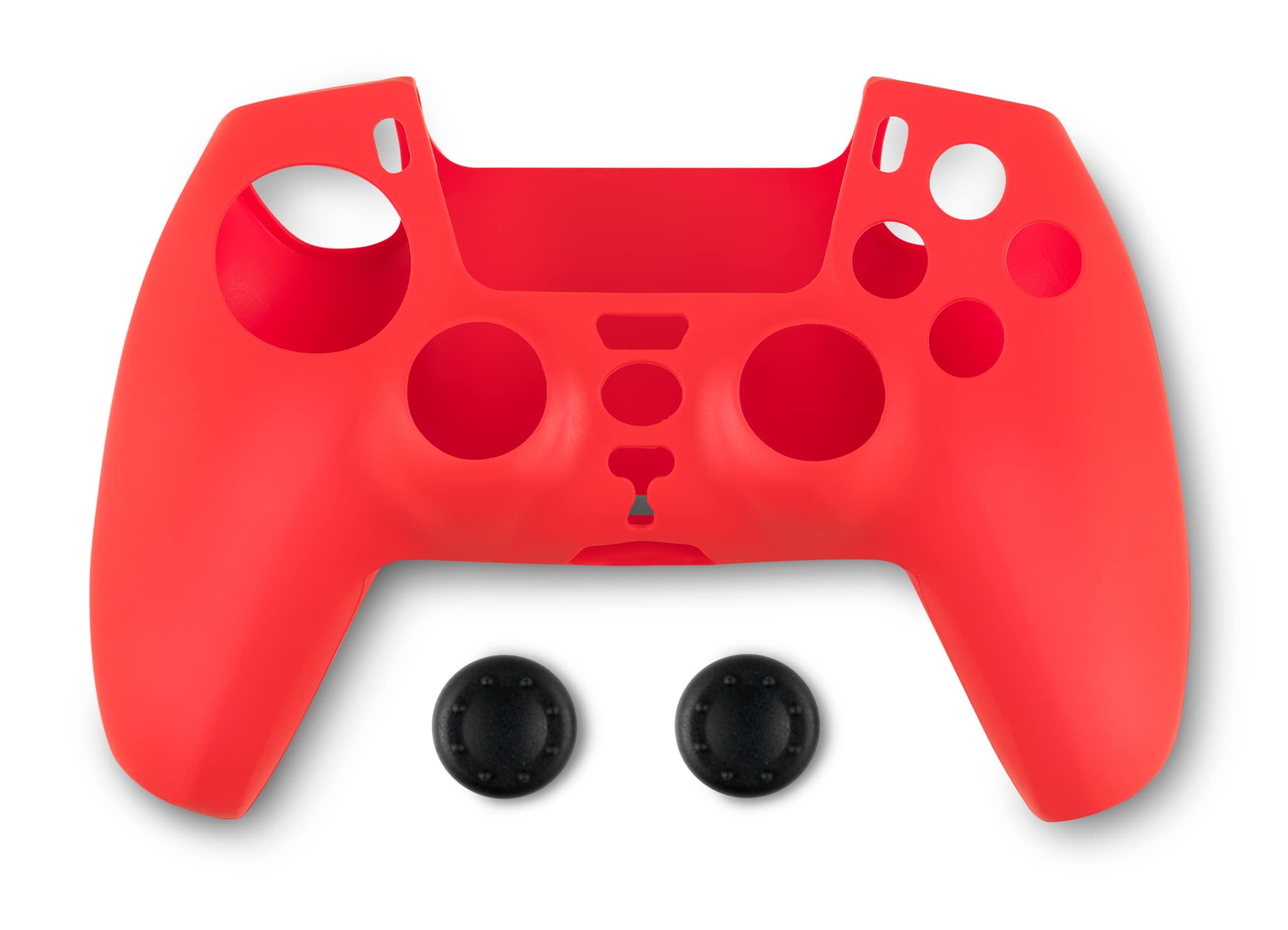 Spartan Gear - Controller Silicon Skin Cover and Thumb Grips (compatible with playstation 5) (colour: Green Red