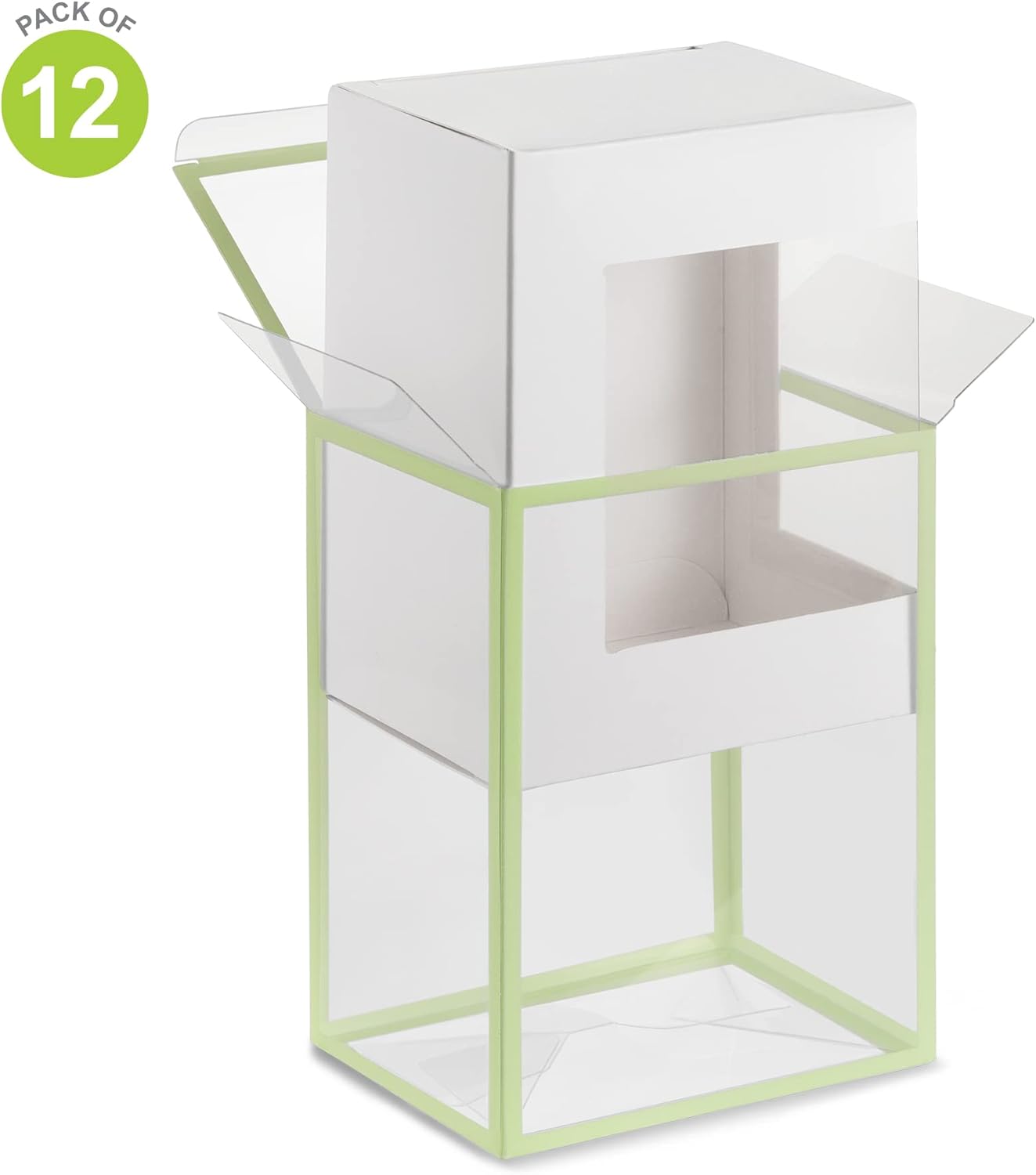 Protective Case 0.5 mm Thickness for Funko POP! Figures 4 Inches, Pack of 12 (Shrink Wrap) (Glow in The Dark: Green
