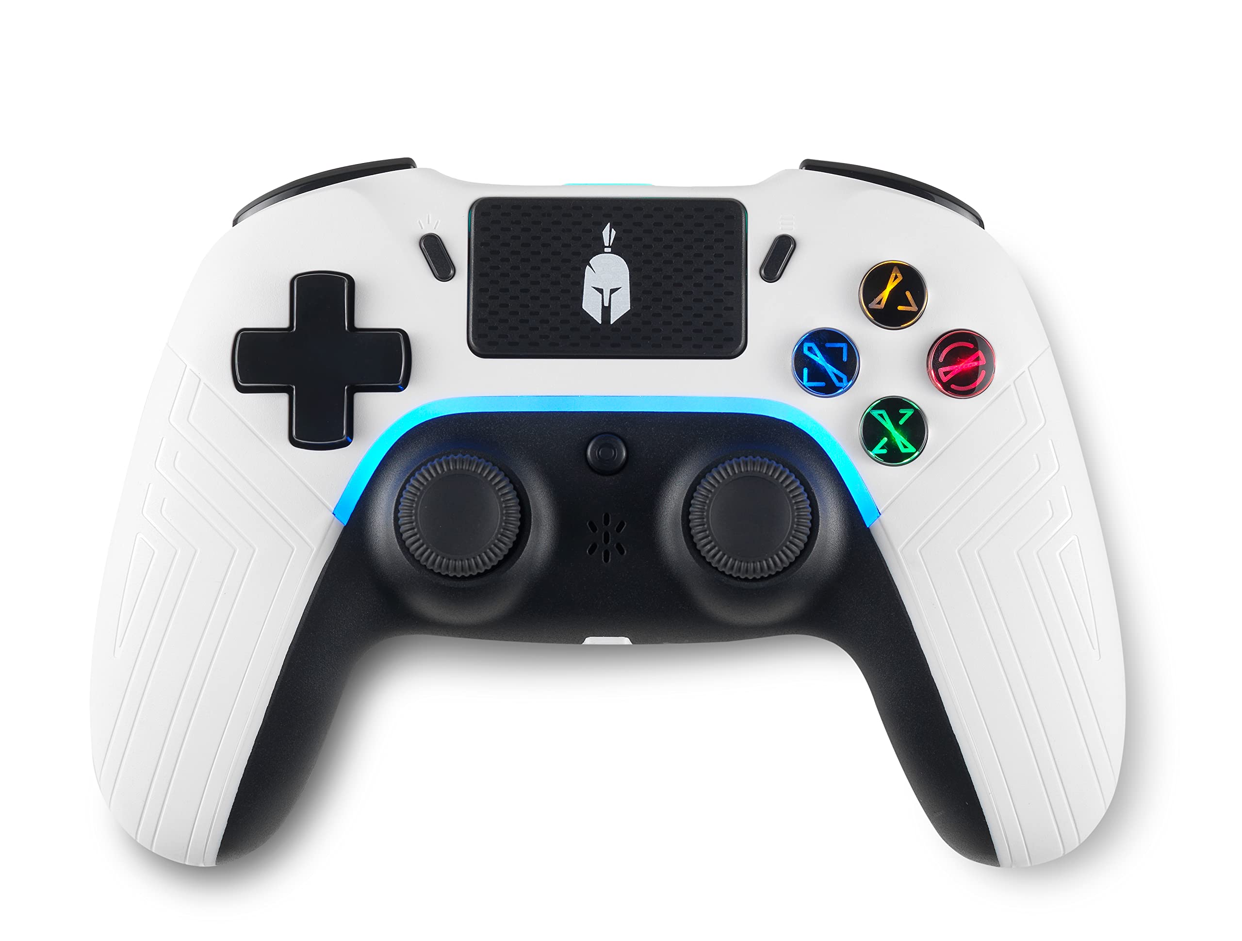 Spartan Gear - Aspis 4 Wired & Wireless Controller (Compatible with PC  and Playstation 4 ) (White/Black