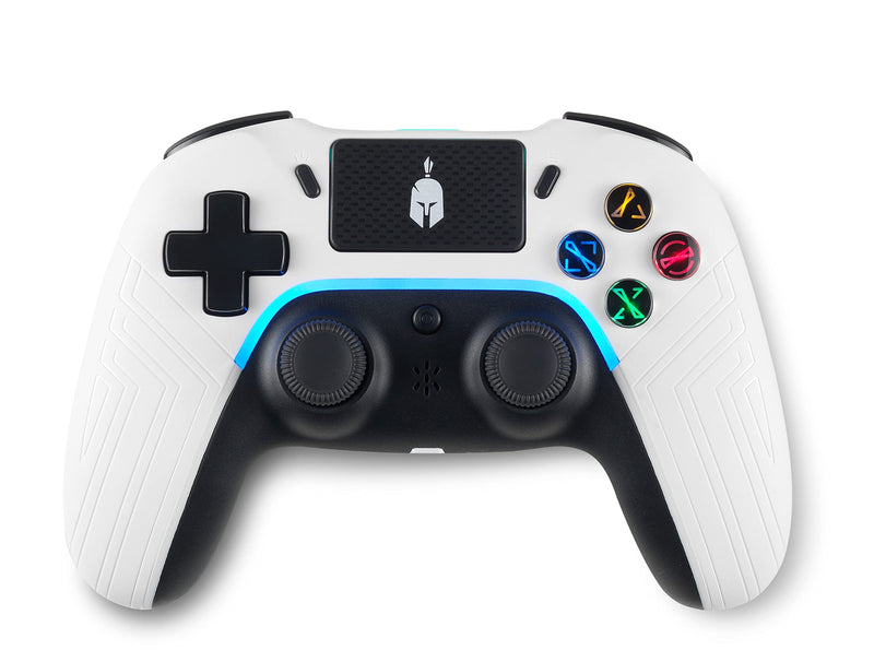 Spartan Gear - Aspis 4 Wired & Wireless Controller (Compatible with PC  and Playstation 4 ) (White/Black