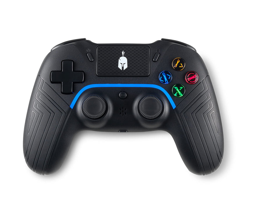 Spartan Gear - Aspis 4 Wired & Wireless Controller (Compatible With Pc [Wired] And Playstation 4 [Wireless]) (Colour: Bl