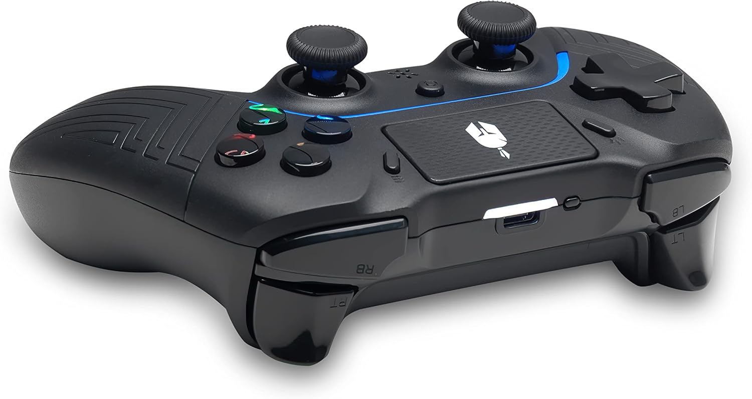 Spartan Gear - Aspis 4 Wired & Wireless Controller (Compatible With Pc [Wired] And Playstation 4 [Wireless]) (Colour: Bl