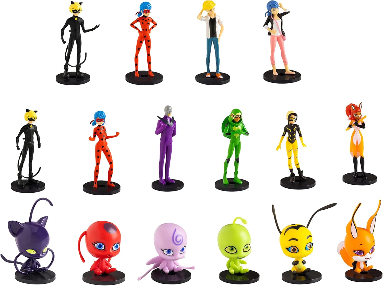 Miraculous Toppers 5 Pack - Ladybug Collectible Mini Figures, Randomly Selected, for Boys & Girls 3 Years Old and up