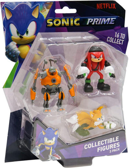 Sonic Prime Figures 3 Pack Blister, Series 1, Randomly Selected, Collect All 16!