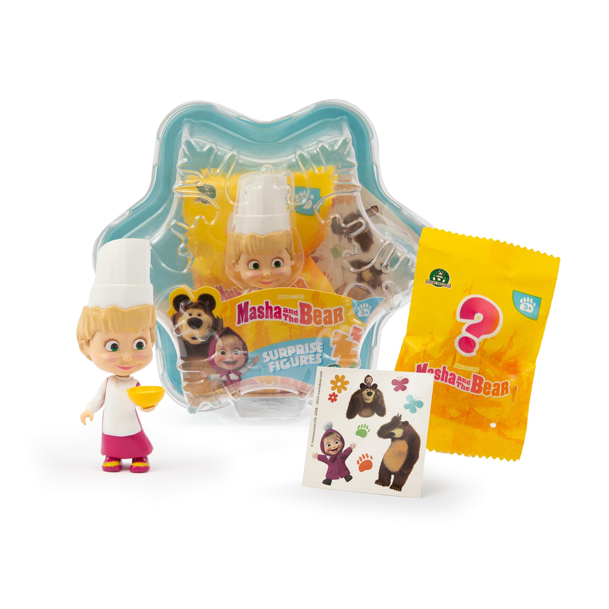 Giochi Preziosi Masha and Michka - Snowflake Pack 2 Figurines (1 Surprise) - Asst - Display MHA29
