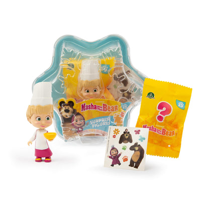 Giochi Preziosi Masha and Michka - Snowflake Pack 2 Figurines (1 Surprise) - Asst - Display MHA29