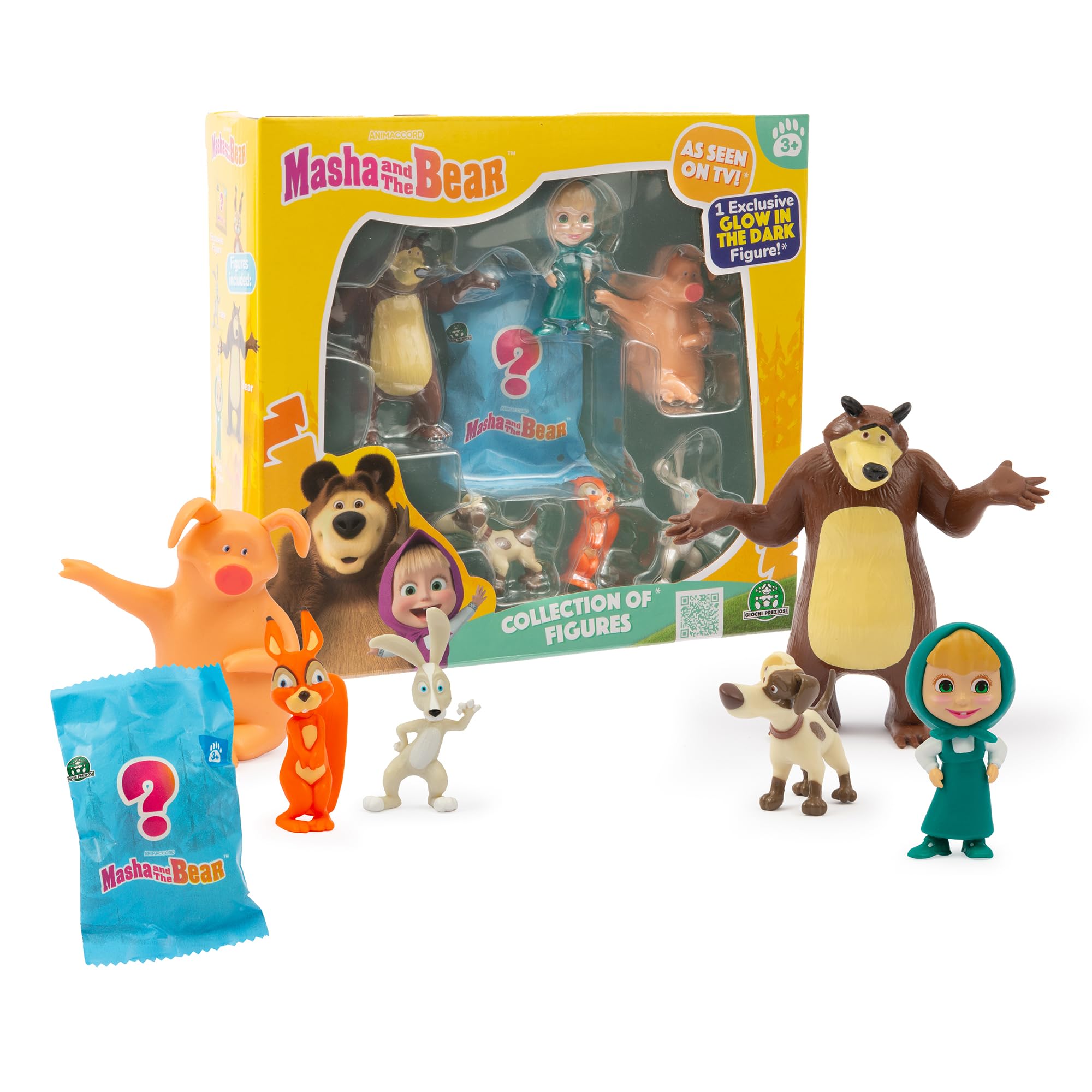 Giochi Preziosi Masha And The Bear: Collection Of Figures - 7 Figures Pack (Random) (Mha31000)