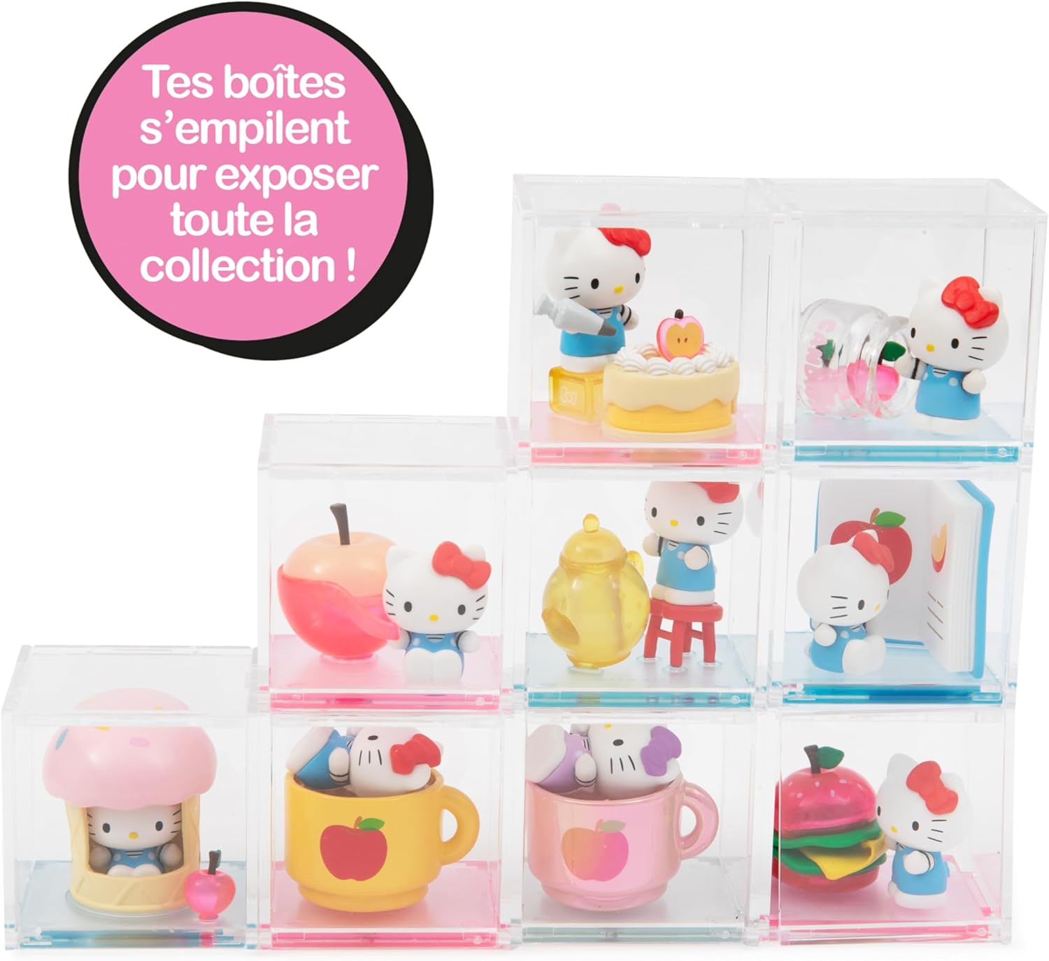 Hello Kitty, 1 Figure 4.5 cm and Accessories in a Transparent Box, Big Apple Workshop Series, Random Model, for Children from 3 Years, HKT39