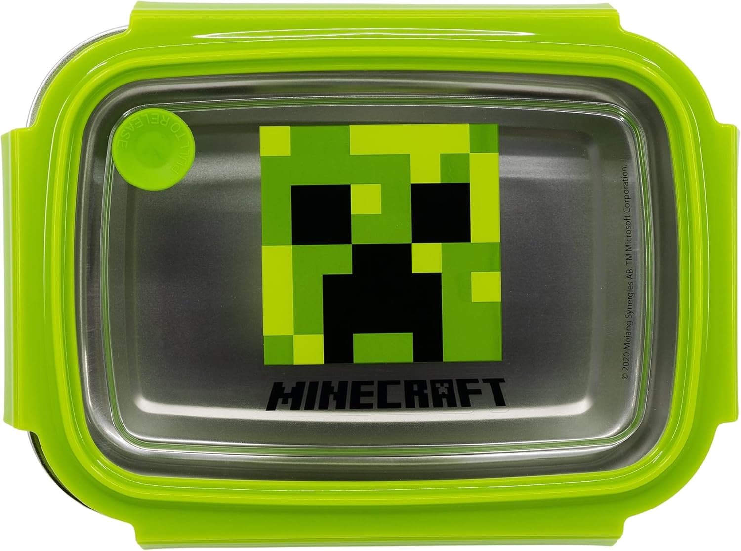 Stor Minecraft Design, Stainless Steel Lunch Box - BPA Free, Leak-Proof with Silicone Gasket & Safety Lock - Durable & Eco-Friendly - Perfect for Kids & Adults - 23 x 7 x 7cm, 1000ml
