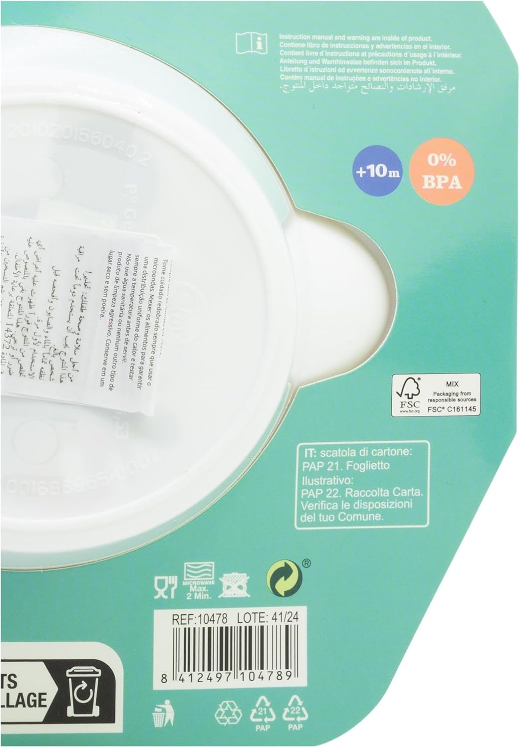 Stor Mickey Mouse 2pcs Kids Micro Set Breakfast Dinner Tableware Set - Micro Bowl and PP Spoon, BPA Free, Children, Baby