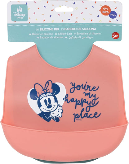 Stor Disney: Minnie Mouse Heart Full - Toddler Silicone Bib  (10729)