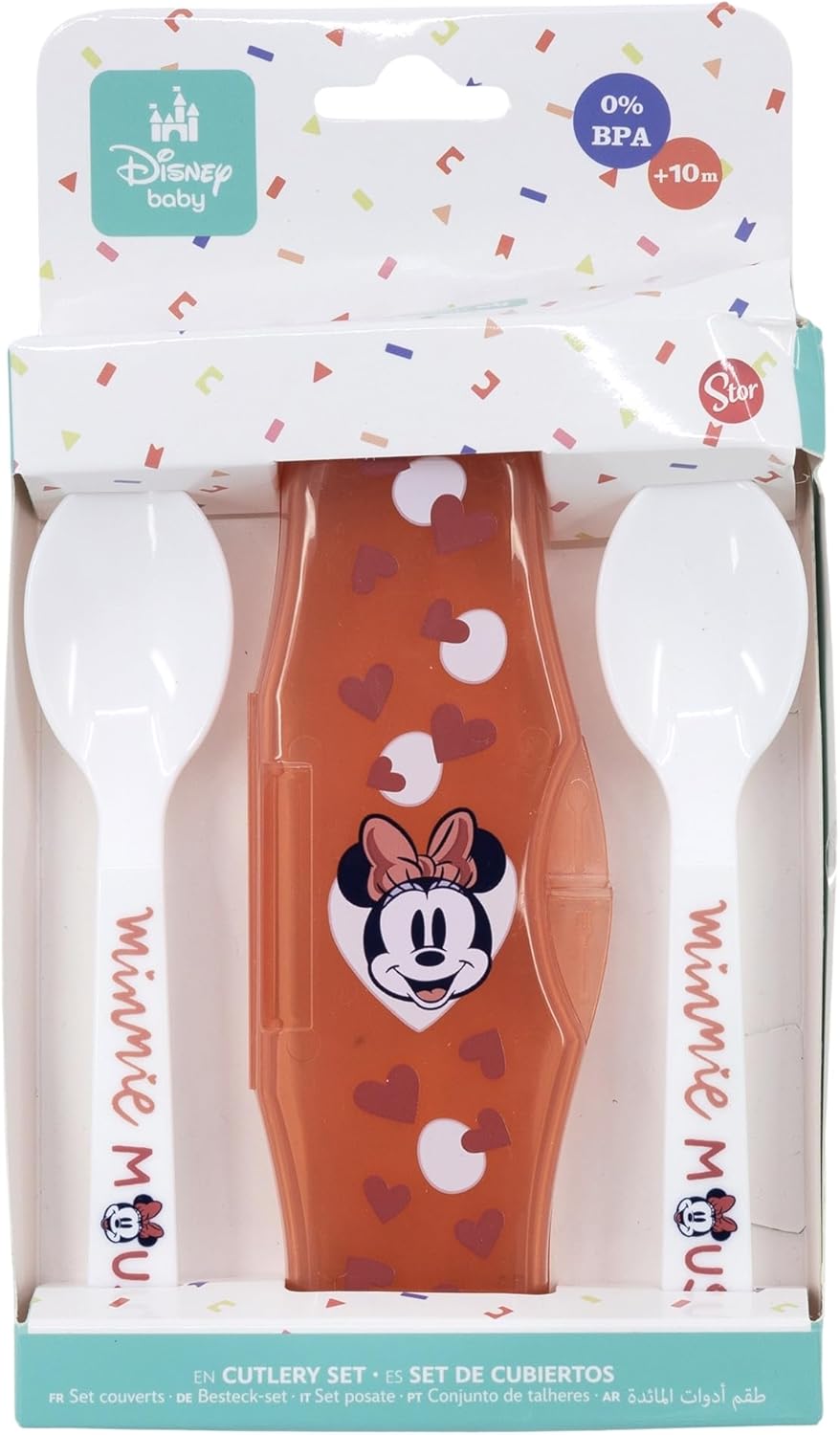 Stor Disney: Minnie Mouse Heart Full - Toddler 2 Pcs Pp Traveling Spoons (10766)