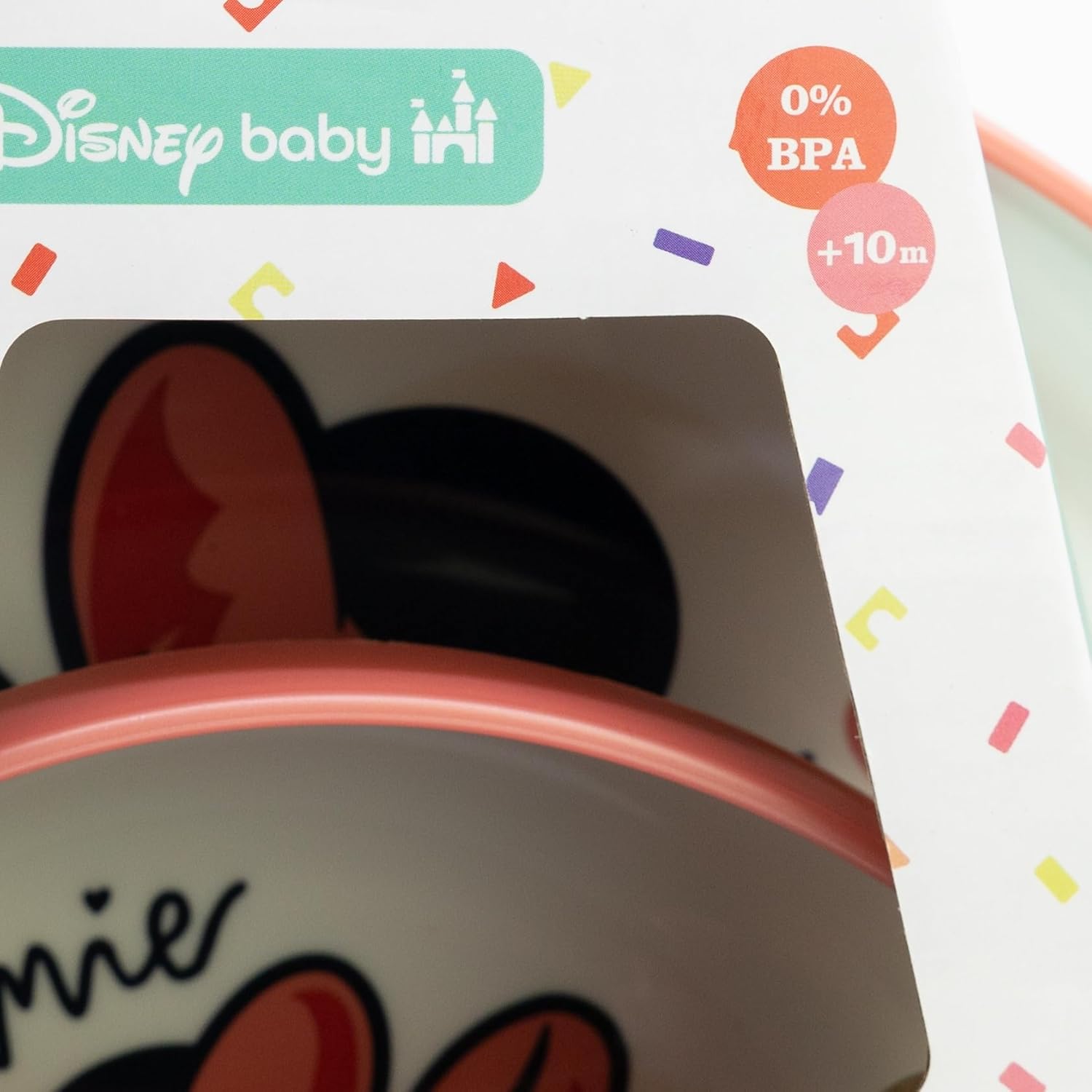 Stor Minnie Mouse 3pcs Bicolor Premium Kids Dinner Tableware Set Plate, Bowl & Tumbler, BPA Free, Non Slip, Children, Baby