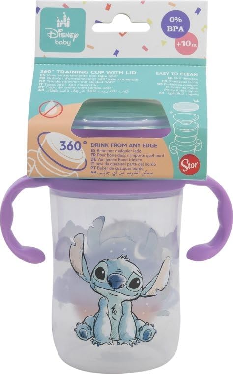 TODDLER 360 TRAINING TUMBLER 395 ML STITCH CUDDLE ME