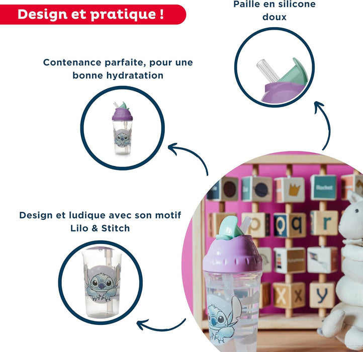 Stor Disney: Stitch Cuddle Me - Toddler Flexi Straw Cup  (10986)