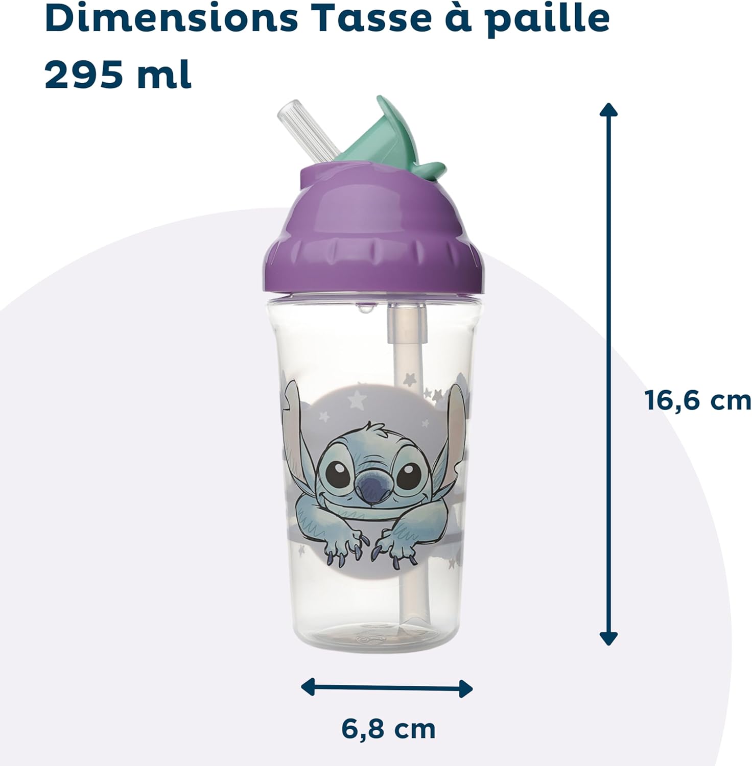 Stor Disney: Stitch Cuddle Me - Toddler Flexi Straw Cup  (10986)