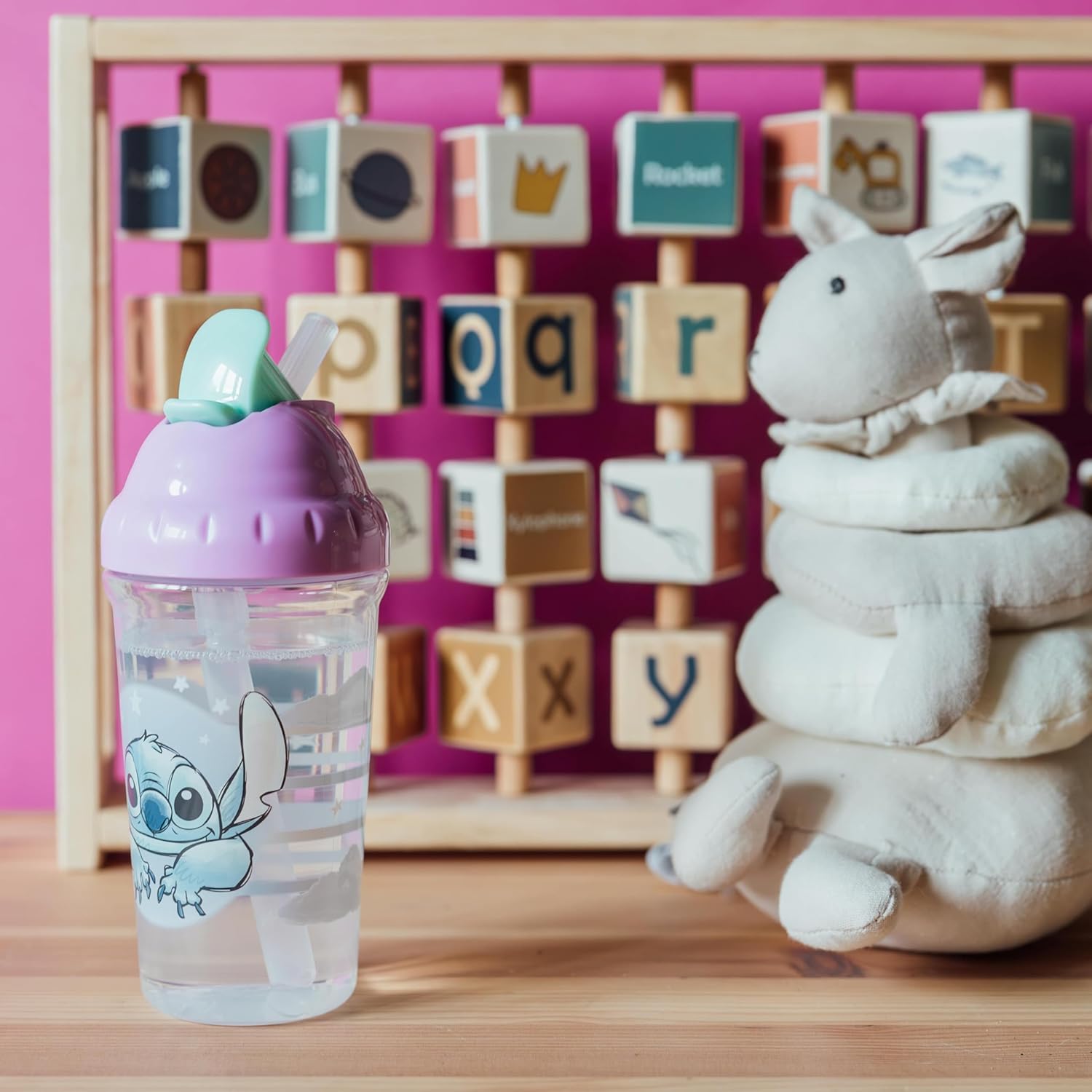 Stor Disney: Stitch Cuddle Me - Toddler Flexi Straw Cup  (10986)