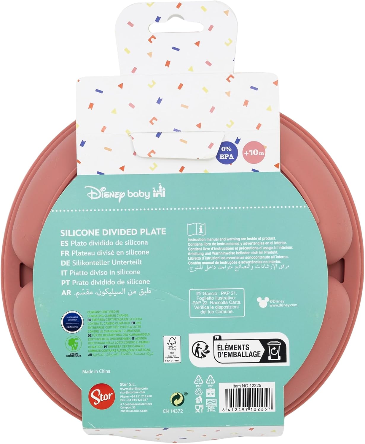 Stor Disney: Minnie Mouse - Toddler Divided Silicone Plate  (12235)