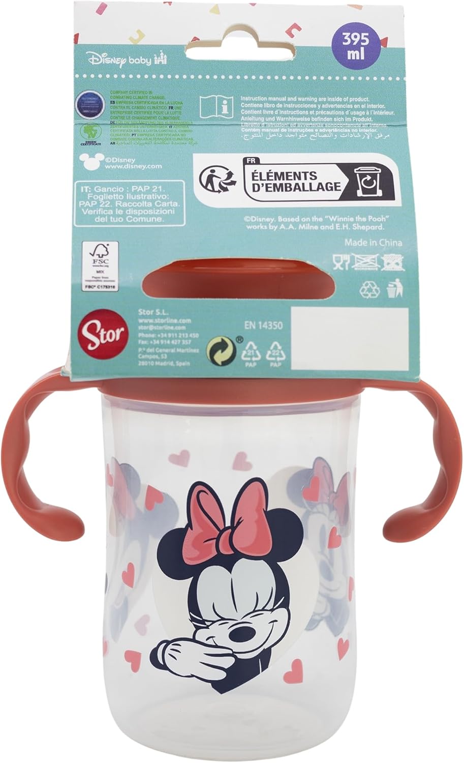 Stor Cup 360 Training 395 ML Minnie Mouse Heart Full