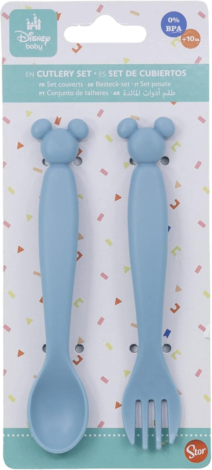 STOR MICKEY MOUSE SHAPE PP CUTLERY SET