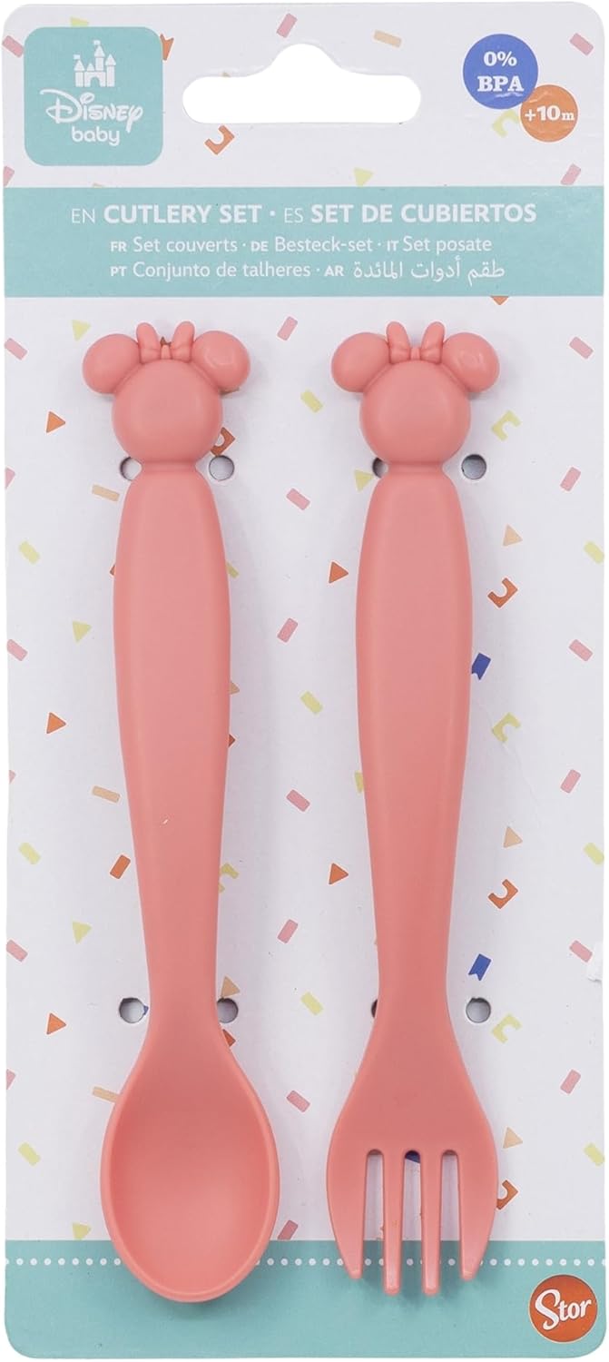 Stor Disney: Minnie Mouse - Toddler 2 Pcs Pp Shaped Cutlery Set (13325)
