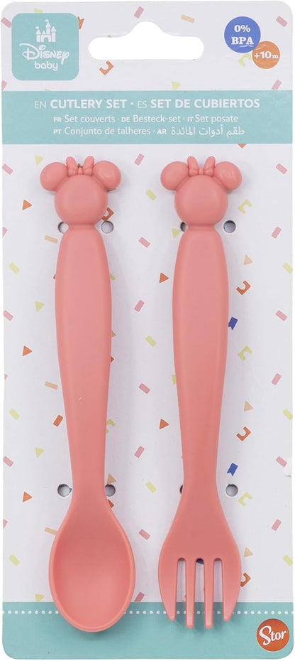 Stor Disney: Minnie Mouse - Toddler 2 Pcs Pp Shaped Cutlery Set (13325)