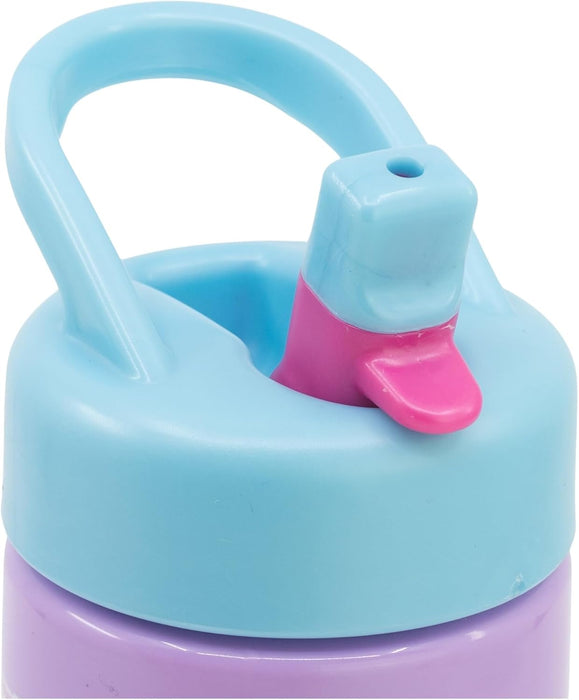 Gabby's Dollhouse Sports Water Bottle with Straw and Built-in Handle 410ml, light pink, Estándar, Casual