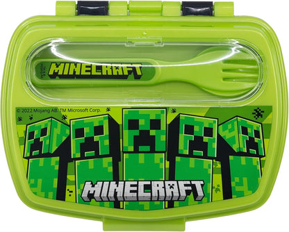 Stor: Minecraft - Funny Sandwich Box With Cutlery (40409)