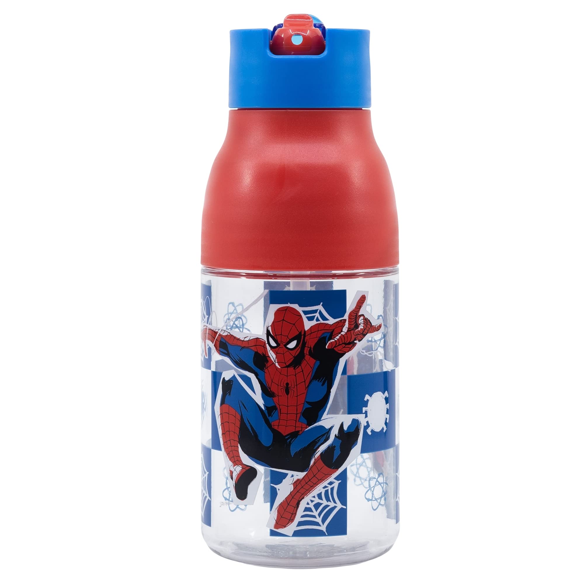 ECOZEN SIPPER WATER BOTTLE FOR CHILDREN 420ML | SPIDERMAN ARACHNID GRID