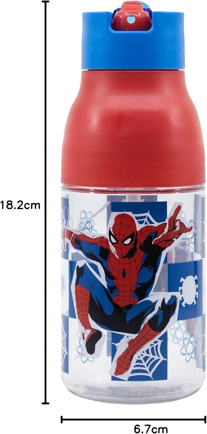 ECOZEN SIPPER WATER BOTTLE FOR CHILDREN 420ML | SPIDERMAN ARACHNID GRID
