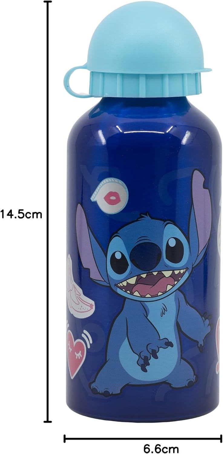 Stor: Disney: Stitch Palms - Aluminium Bottle (400Ml) (75034)