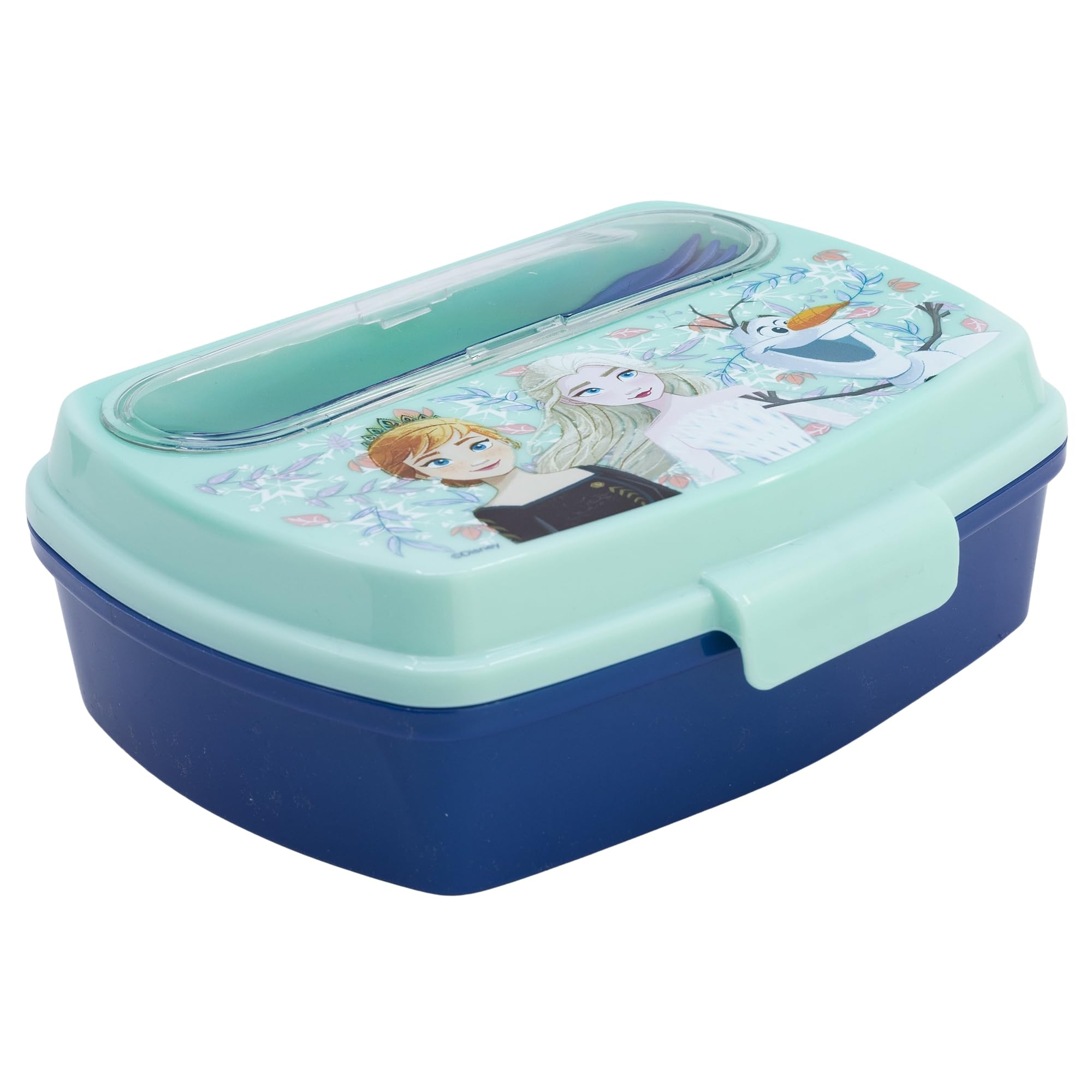Stor: Frozen Snowy Tale - Funny Sandwich Box With Cutlery (81009)