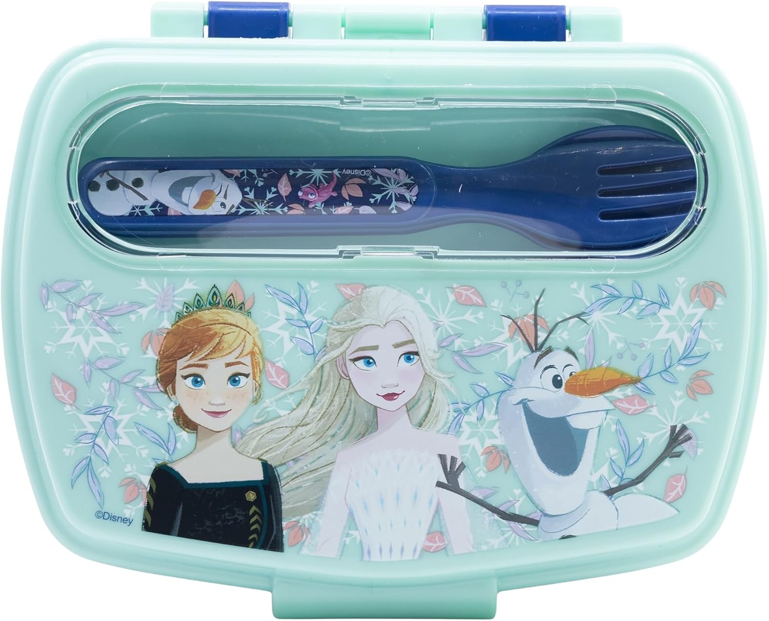 Stor: Frozen Snowy Tale - Funny Sandwich Box With Cutlery (81009)