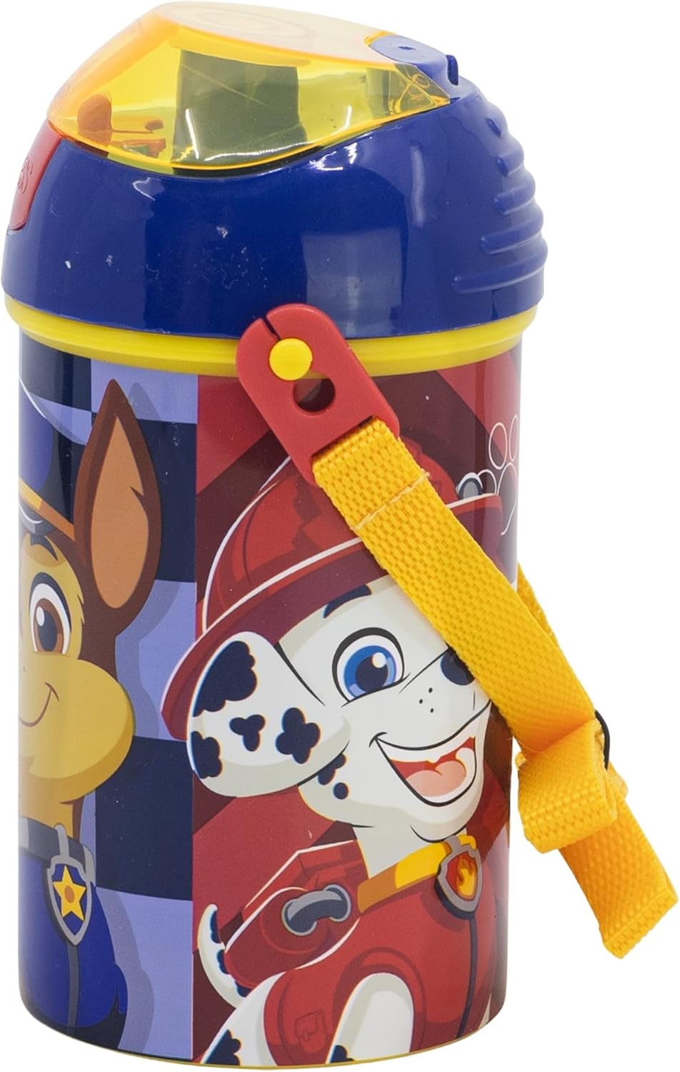 Reusable Bottle Robot Pop Up with Straw, Corra Y CIERRE DE 450 ml | Paw Patrol Boy Rescue Pups