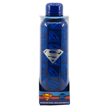 Superman | Reusable Stainless Steel Water Bottle | Double Insulated Thermos Bottle for 12 Hours of Hot Drink and 18 Hours of Cold Drink – BPA Free – 515 ml