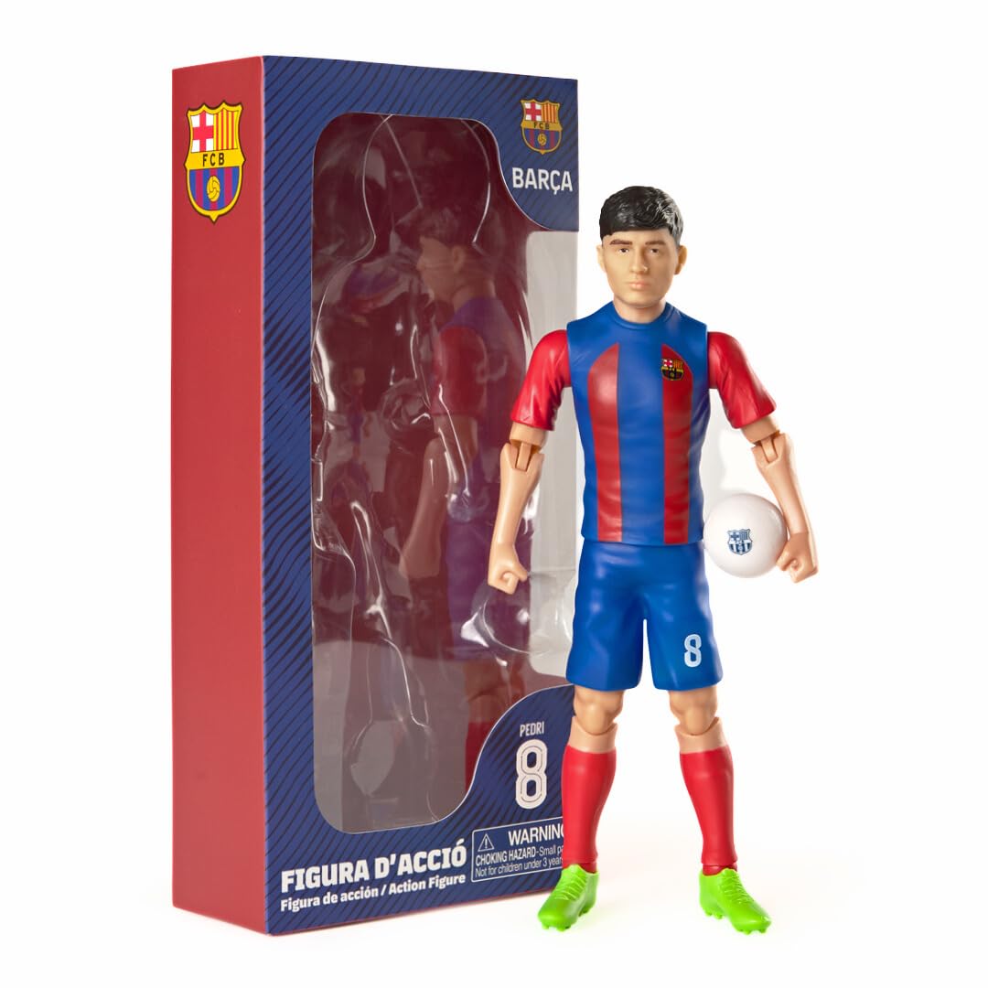 Banbo Toys FC Barcelona Pedri 8" Collectible Soccer Action Figure