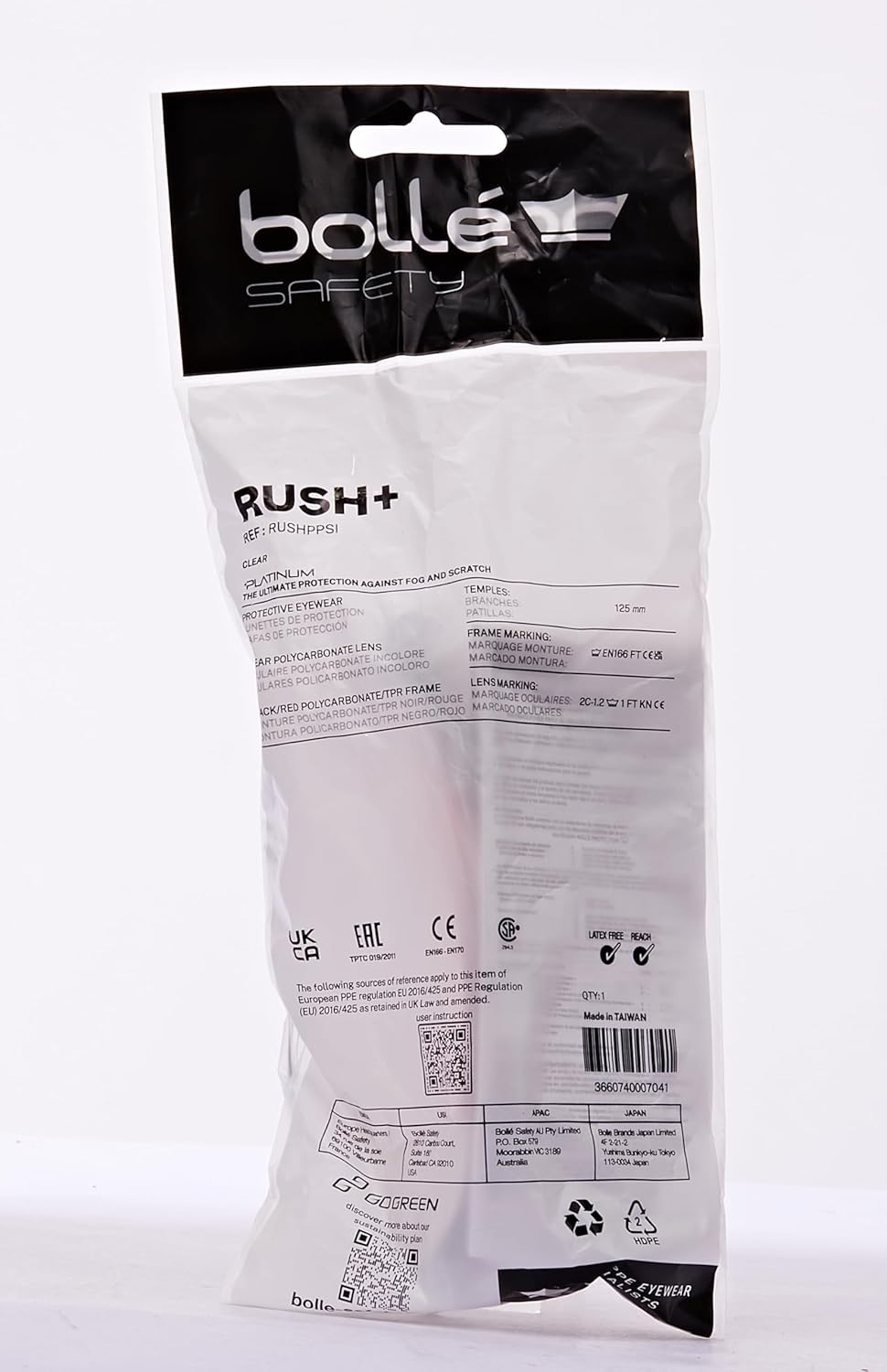 Bolle Glasses Rush+ Spectacles Clear