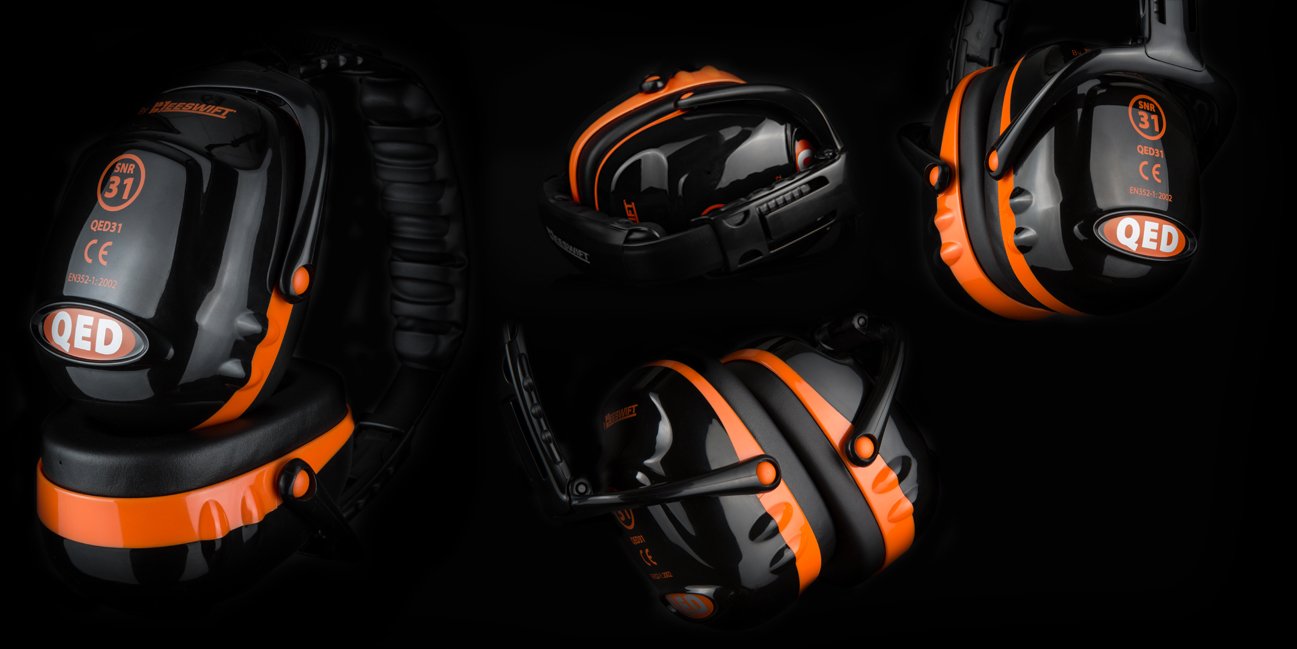 Qed31 Ear Defenders Black/Orange