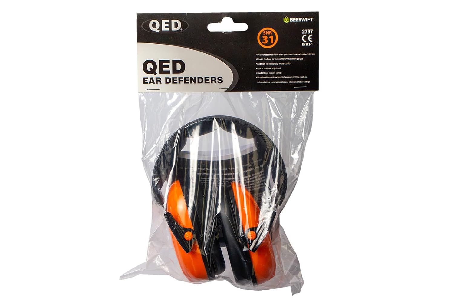 Qed Ear Defenders Snr 31 Orange